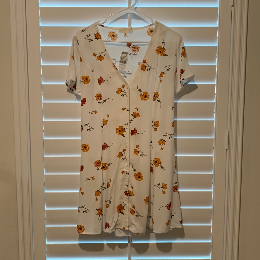 White Floral Mini Sundress